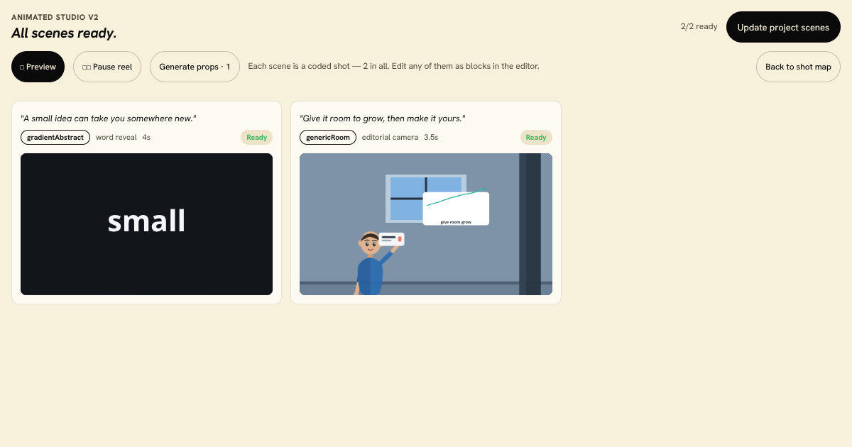 Animated Scene preview
