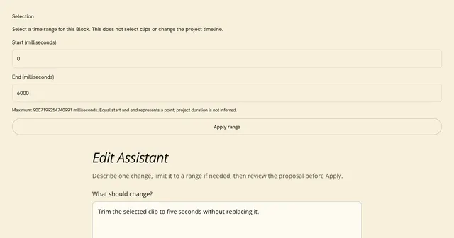 Edit Assistant preview