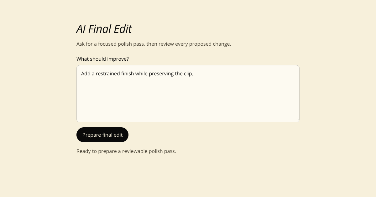 AI Final Edit Block preview