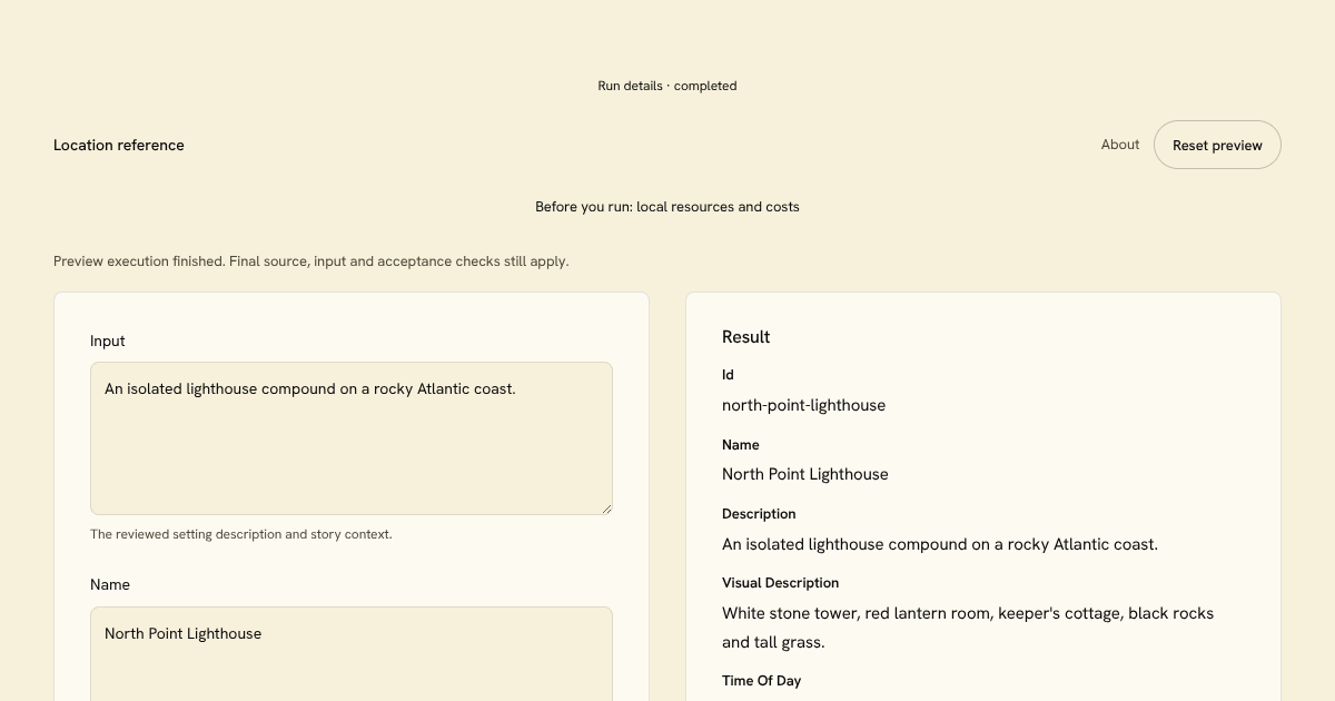 Location reference Block preview
