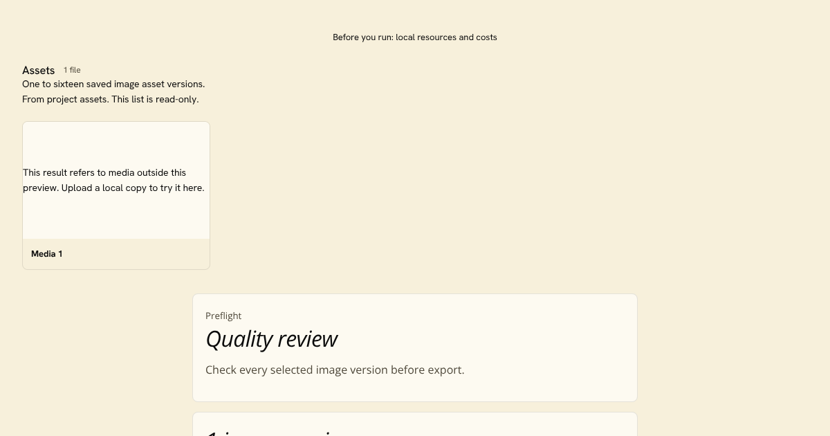 Quality review plan Block preview