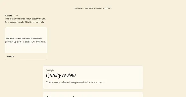 Quality review plan preview