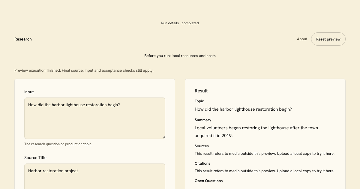 Research Block preview