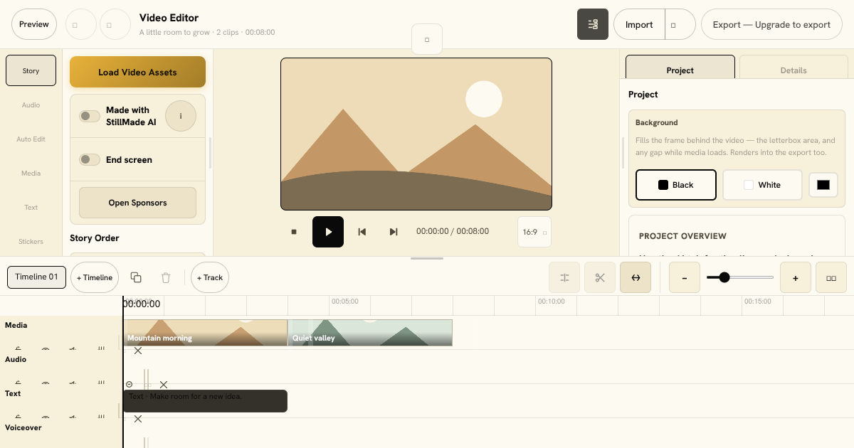 Audio scoring Block preview