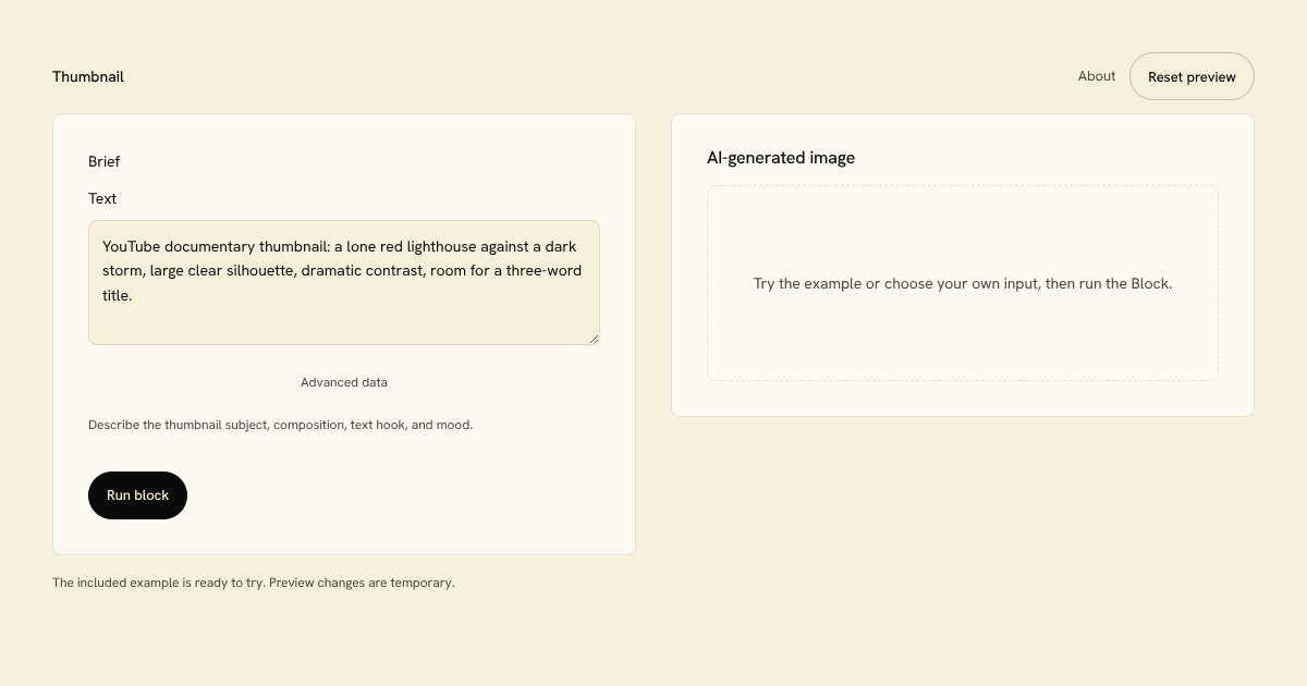 Thumbnail Block preview