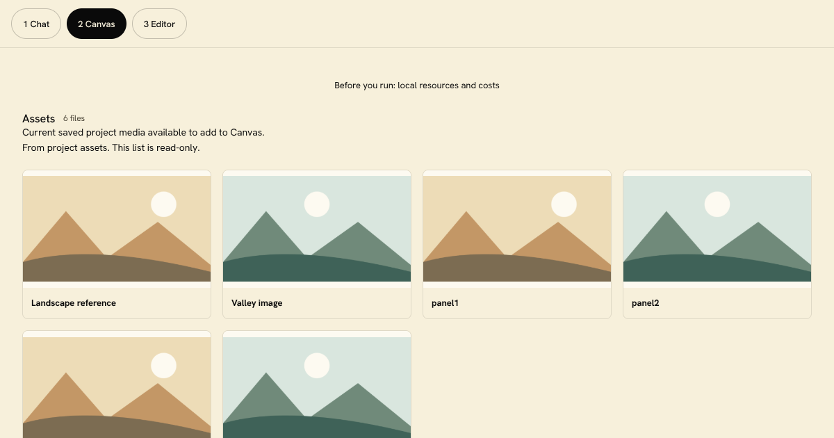 Blank Canvas Project Type preview